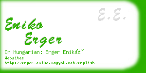 eniko erger business card